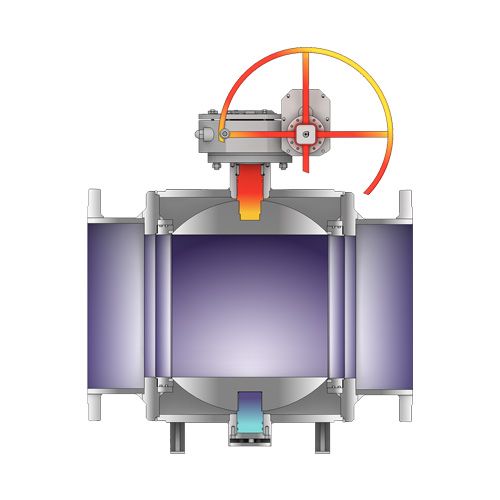 Flange welded ball valve